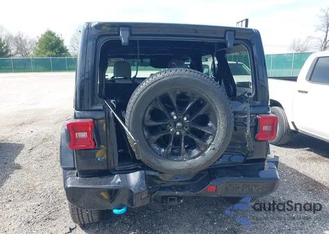 2021 Jeep Wrangler 4Xe Unlimited High Altitude 4X4 z USA, uszkodzony, nr VIN 1C4JJXP63MW767719